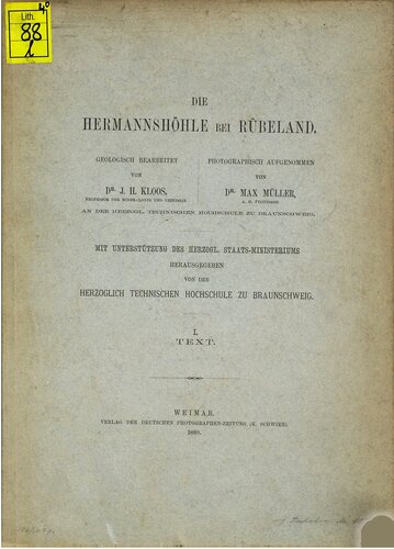 Die Hermannshöhle bei Rübeland  / Text