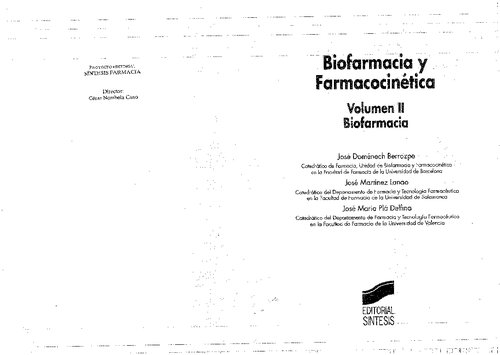 Biofarmacia y farmacocinética