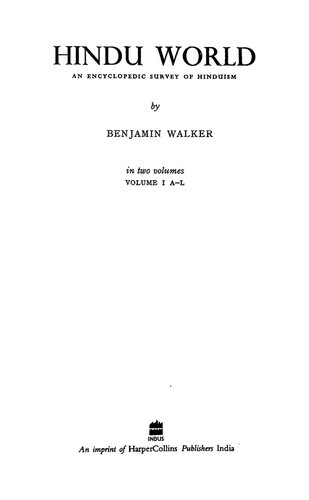 Hindu World : An Encyclopedic Survey of Wisdom [2 vols. in 1]