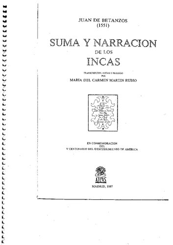 Suma y narración de los incas [1551]