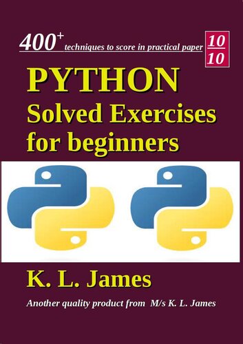 Python Solved Exercises : for beginners