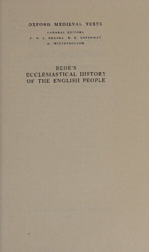 Bede's Ecclesiastical History of the English People: A Historical Commentary