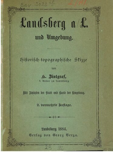 Landsberg a L. und Umgebung ; historisch-topographische Skizze