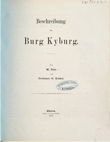 Beschreibung der Burg Kyburg