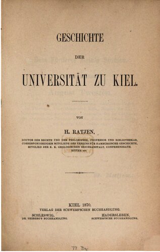 Geschichte der Universität zu Kiel