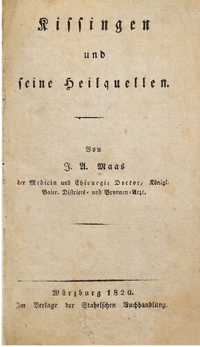 Kissingen und seine Heilquellen