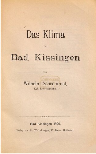 Das Klima von Bad Kissingen