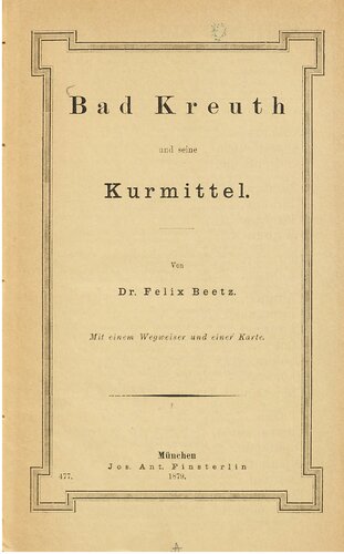 Bad Kreuth und seine Kurmittel