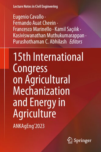 15th International Congress on Agricultural Mechanization and Energy in Agriculture: ANKAgEng’2023