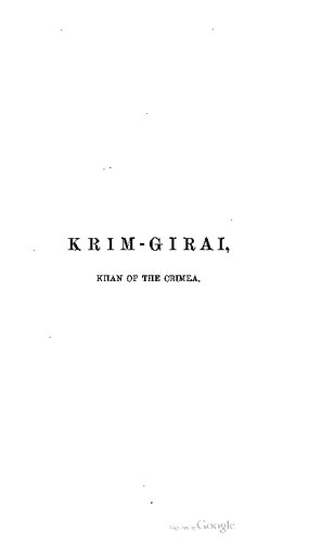 Krim-Girai, Khan of the Crimea