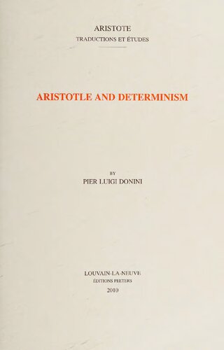Aristotle and Determinism