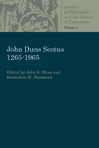 John Duns Scotus: 1265-1965