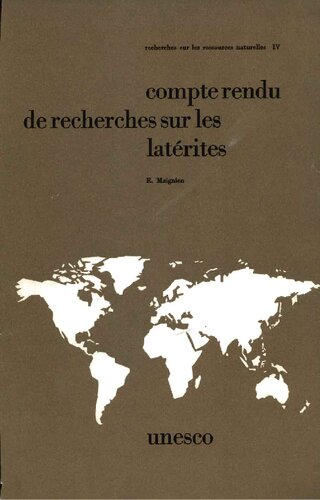 Compte rendu de recherches sur les latérites