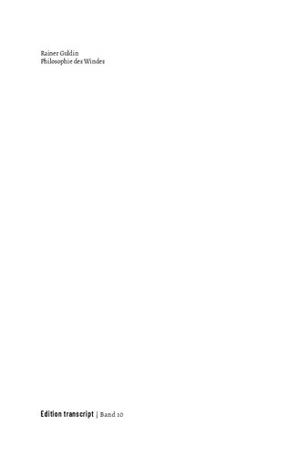 Philosophie des Windes. Versuch über das Unberechenbare