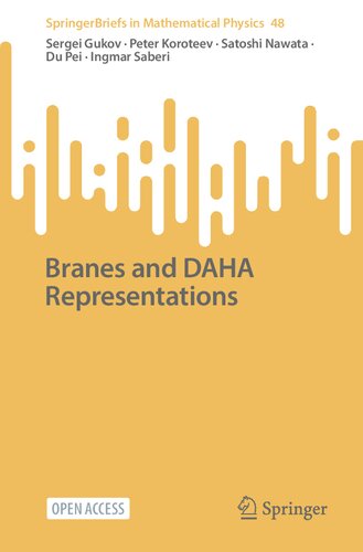 Branes and DAHA Representations (SpringerBriefs in Mathematical Physics, 48)
