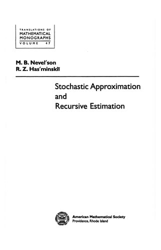 Stochastic Approximation and Recursive Estimation