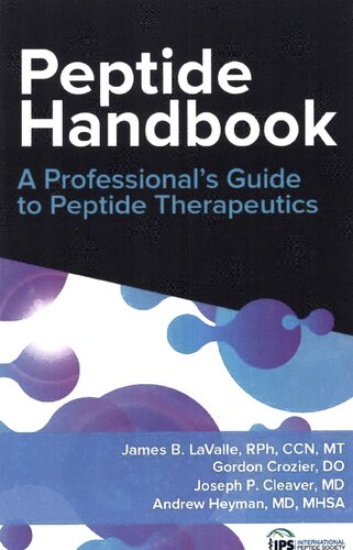 Peptide Handbook A Professional's Guide to Peptide therapeutics