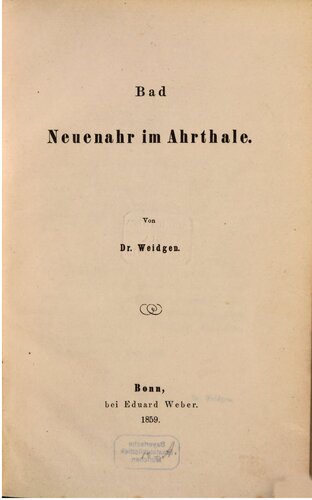 Bad Neuenahr im Ahrthale [Ahrtal]