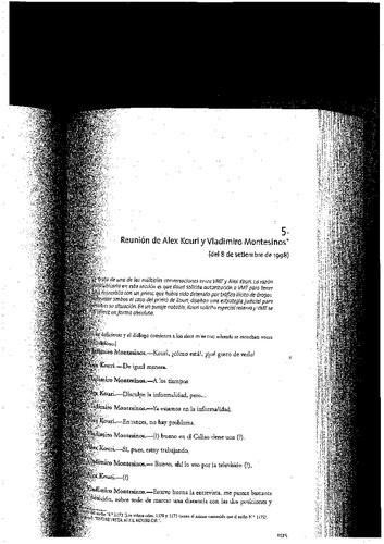 Reunión de Alex Kouri y Vladimiro Montesinos (del 8 de setiembre de 1998)
