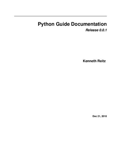 Python Guide Documentation