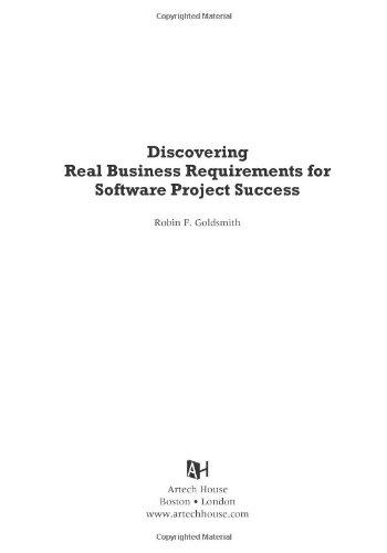 Discovering Real Business Requirements for Software Project Success (Computing Library)