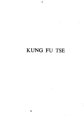 Kung Fu Tse - le chemin vers la vérité intérieure