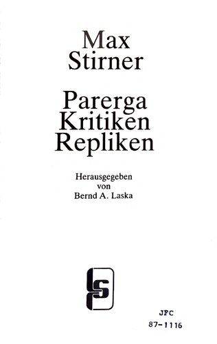 Parerga, Kritiken, Repliken