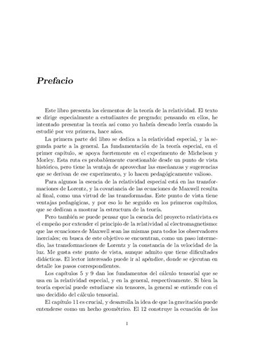 Elementos de Relatividad