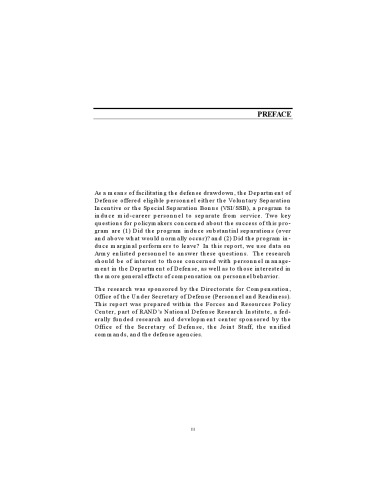 An Examination of the Effects of Voluntary Separation Incentives