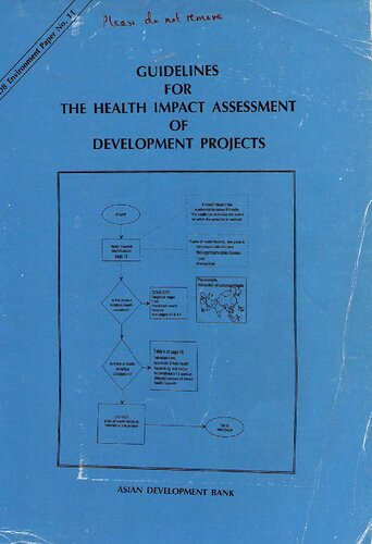 Guidelines for the health impact assessment of development projects