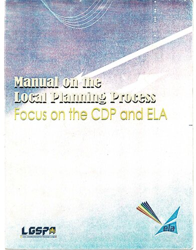 Manual on the Local Planning Process: Focus on the CDP and ELA