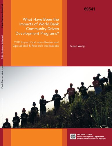 What Have Been the Impacts of World Bank Community-Driven Development Programs?