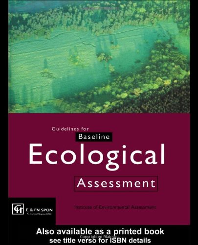 Guidelines for Baseline Ecological Assessment