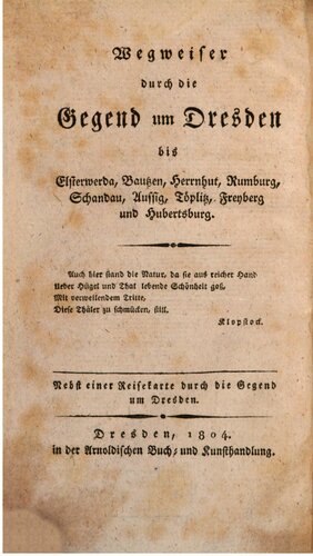 Dresden, dargestellt aus dem Gesichtspunkte der Cultur [Kultur]