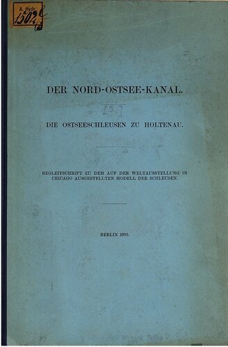 Die Ostseeschleusen zu Holtenau