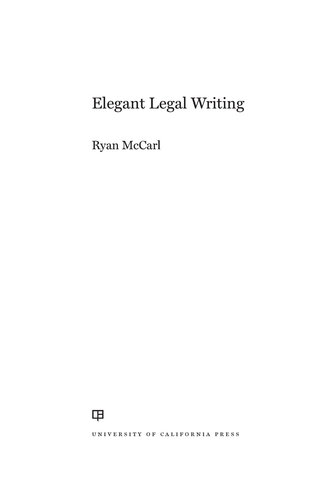 Elegant Legal Writing