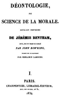 Déontologie ou science de la morale