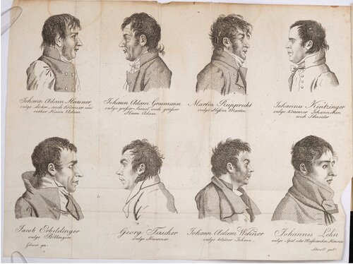 Actenmäßige [Aktenmäßige] Nachrichten von dem Raubgesindel in den Maingegenden, dem Odenwald und den angrenzenden Ländern besonders in Bezug auf die in Darmstadt in Untersuchung befindlichen Glieder desselben