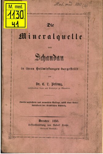 Die Mineralquelle von Schandau in ihren Heilwirkungen dargestellt