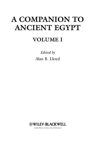 A Companion to Ancient Egypt, 2 Volume Set