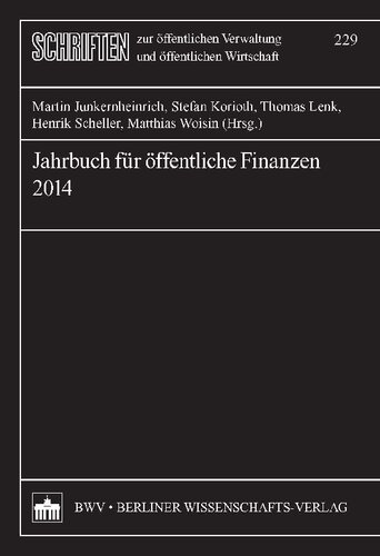 Jahrbuch für öffentliche Finanzen 2014