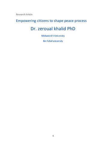 Empowering Citizens to Shape Peace Processes