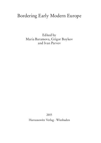 Bordering Early Modern Europe