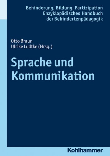 Sprache Und Kommunikation (Enzyklopadisches Handbuch Der Behindertenpadagogik, 8)