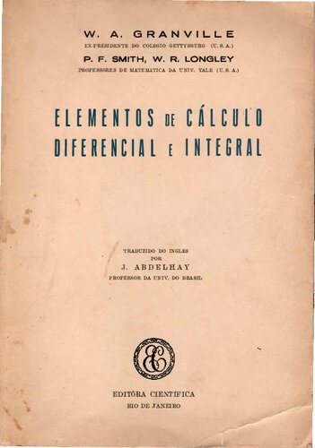 Elementos de Cálculo Diferencial e Integral