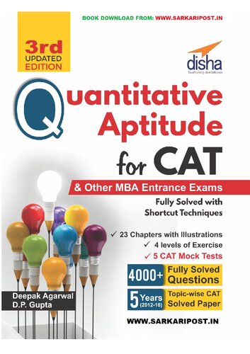 Quantitative Aptitude for CAT: & other MBA entrance exams
