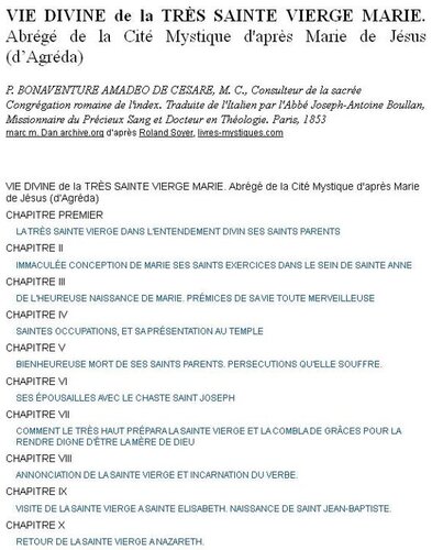 Vie Divine De La Très-Sainte Vierge Marie
