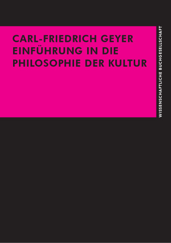 Einfuhrung in die Philosophie der Kultur