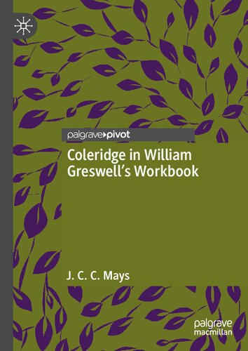 Coleridge in William Greswell’s Workbook