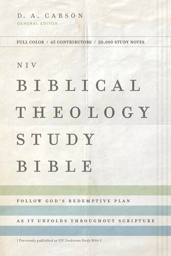 NIV, Biblical Theology Study Bible, Hardcover, Comfort Print: Follow God's Redemptive Plan As It Unfolds Throughout Scripture